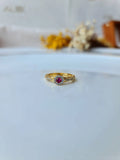 Solitário Dália em Ouro 18k