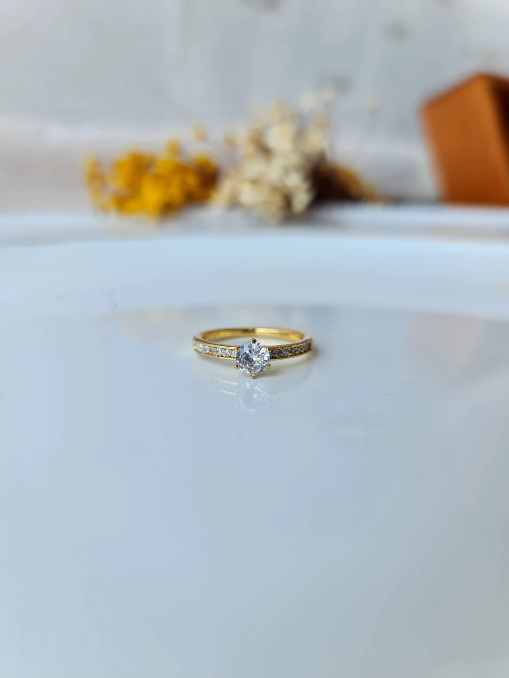 Solitário Margarida em Ouro 18k