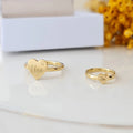 Anel Coração Personalizado Mãe e Filha em Ouro 18k