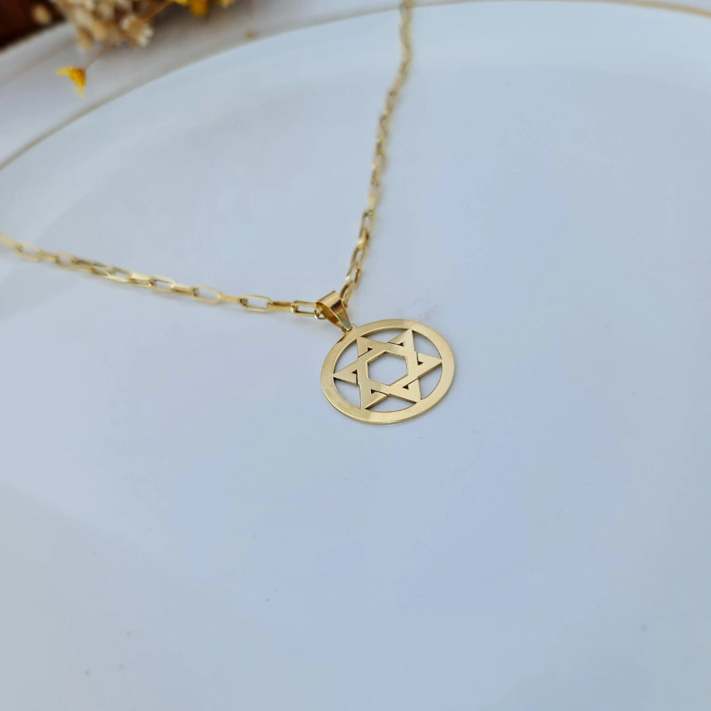 Pingente estrela de DAVI em ouro18