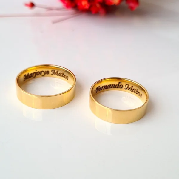 Par de Alianças Varsóvia em ouro 18k