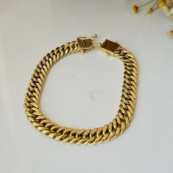 Pulseira groumet em ouro 18k